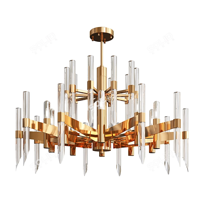 Elegant Crystal Chandelier Collection 3D model image 3