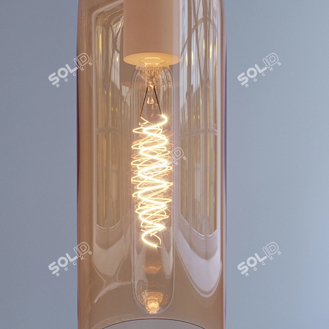 Lumina Deco Vayris LDP 1174 TEA Pendant- Amber Elegance 3D model image 3