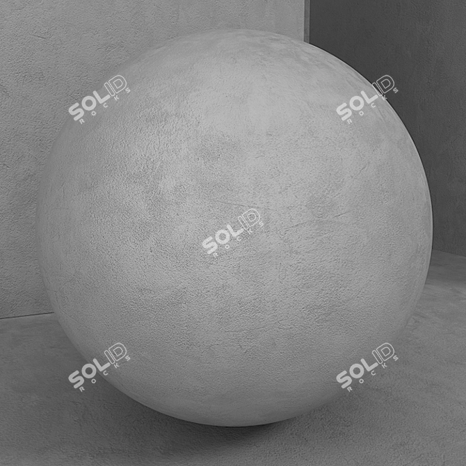 Seamless Concrete Plaster Set 3D model image 3