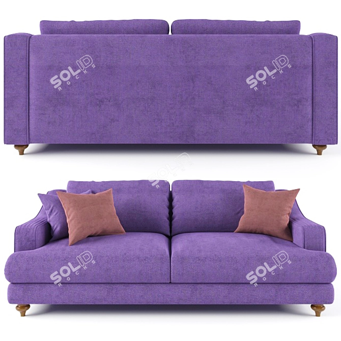 Comfortable and Stylish Simena Sofa 3D model image 1