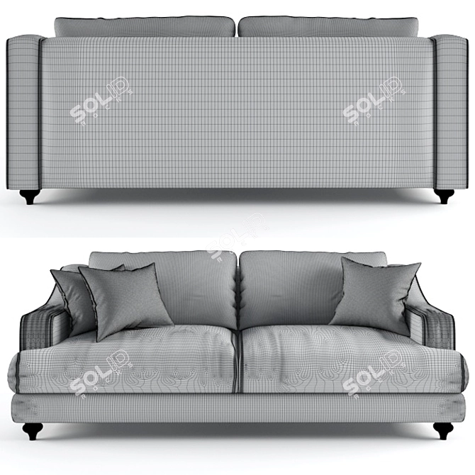 Comfortable and Stylish Simena Sofa 3D model image 2