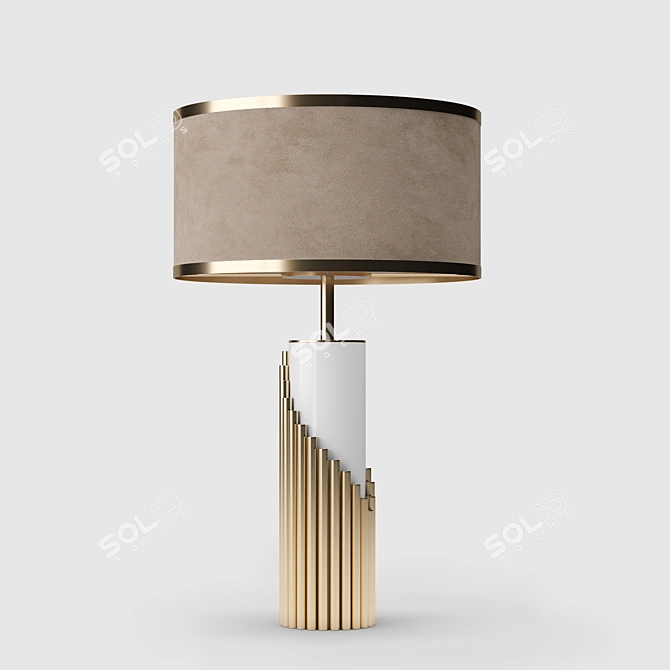 Sleek Streamline Floor Lamp 3D model image 1
