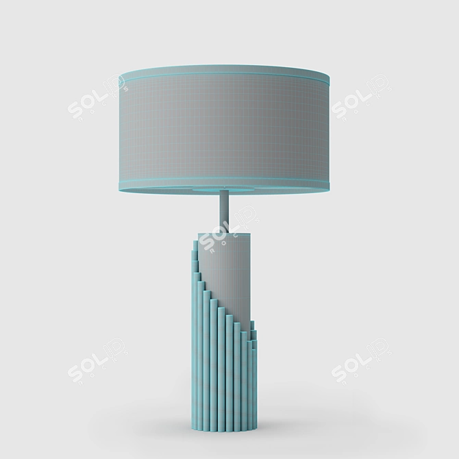 Sleek Streamline Floor Lamp 3D model image 2