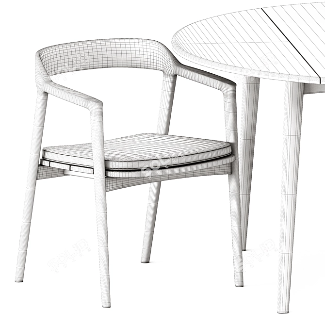 Minimalist Grasshopper Dining Set 3D model image 9