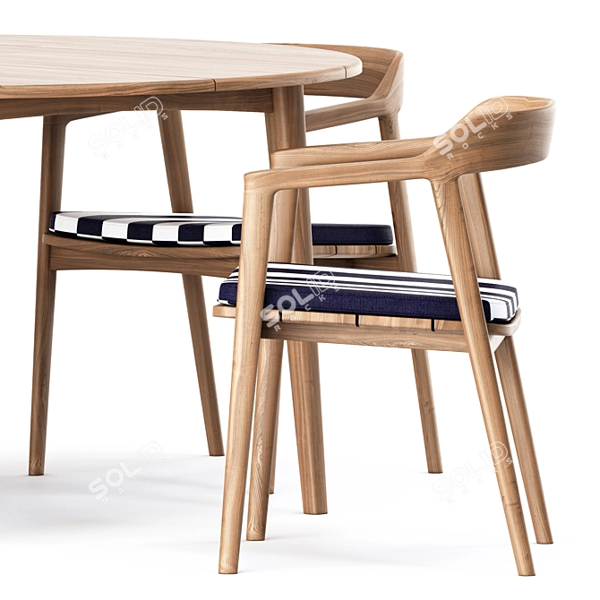 Minimalist Grasshopper Dining Set 3D model image 10