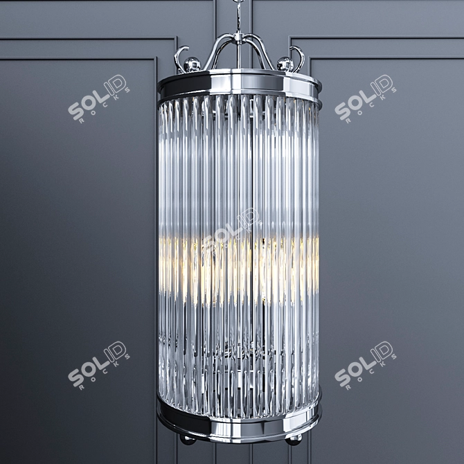 Hudson Valley Glass Pendant Light 3D model image 1