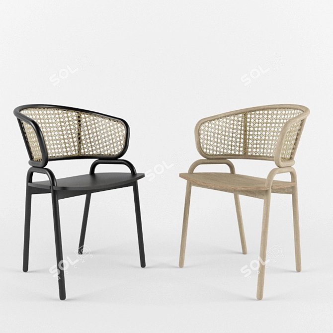Elegant Frantz Chair 3D model image 1