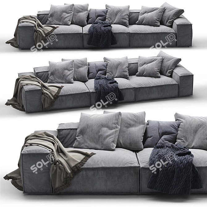 Peanut B: Stylish Modern Sofa 3D model image 1