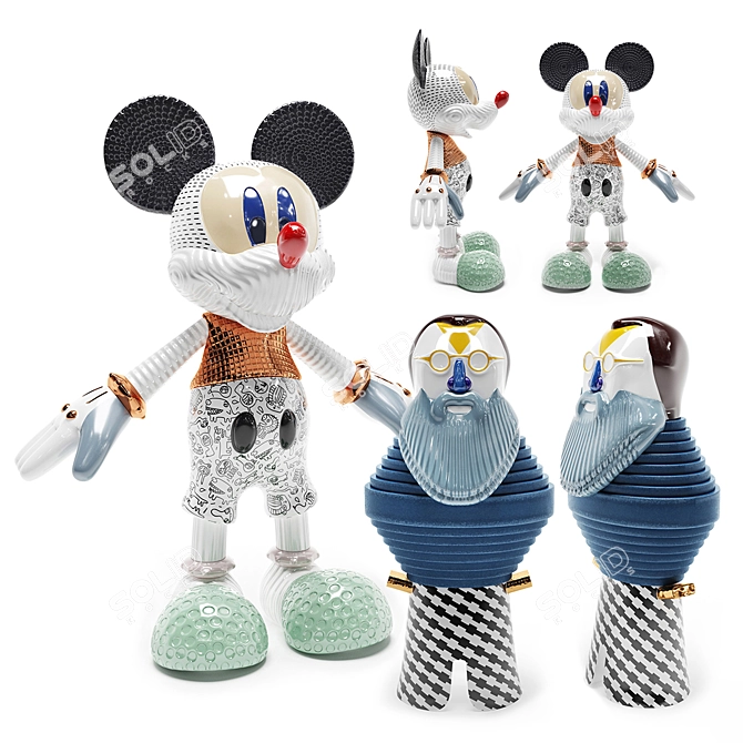 Bosa Mickey Forever Young: Limited Edition Sculptures 3D model image 1