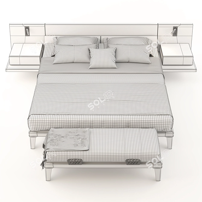 Modern Poliform Bedroom Set 3D model image 3