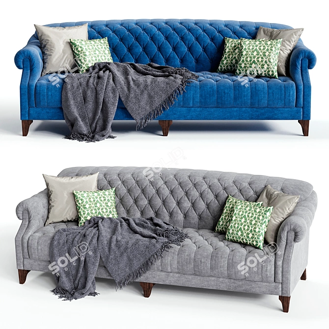 Classic Comfort: JOHN SANKEY Fairbanks Sofa 3D model image 1