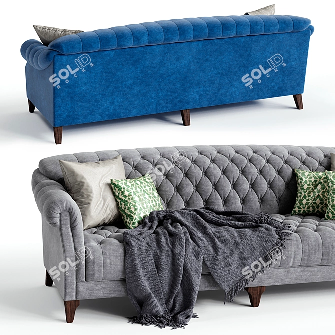 Classic Comfort: JOHN SANKEY Fairbanks Sofa 3D model image 2