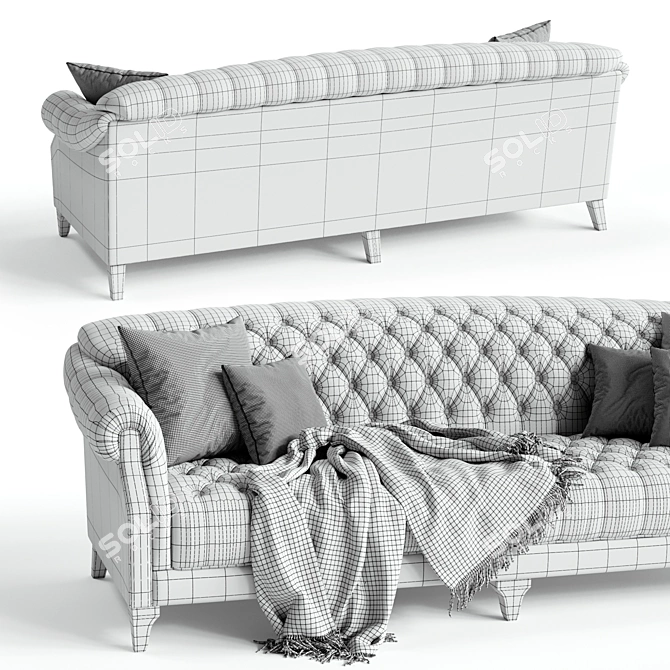 Classic Comfort: JOHN SANKEY Fairbanks Sofa 3D model image 3