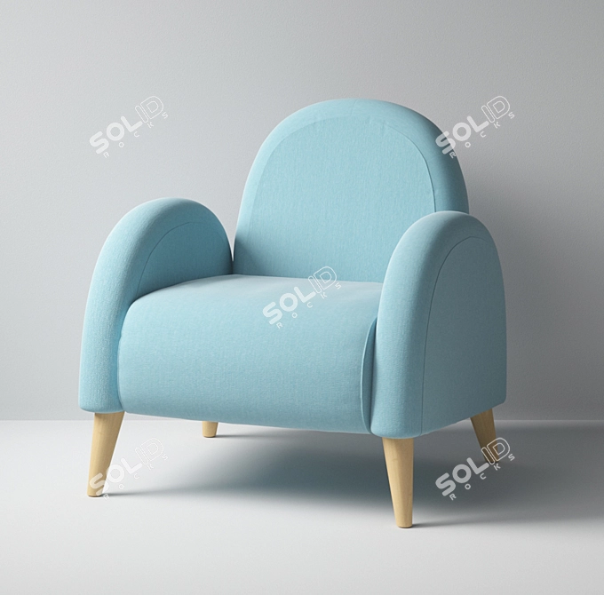 BEETLE Armchair: Comfort Meets Style 3D model image 1