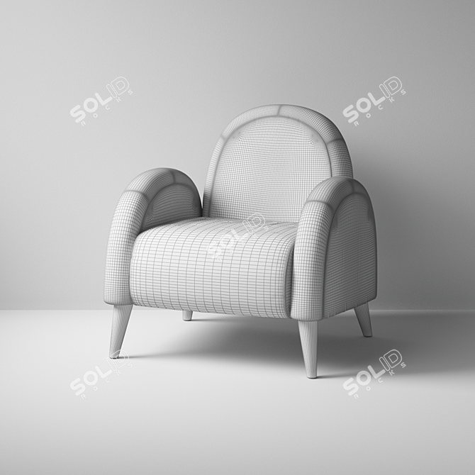 BEETLE Armchair: Comfort Meets Style 3D model image 3