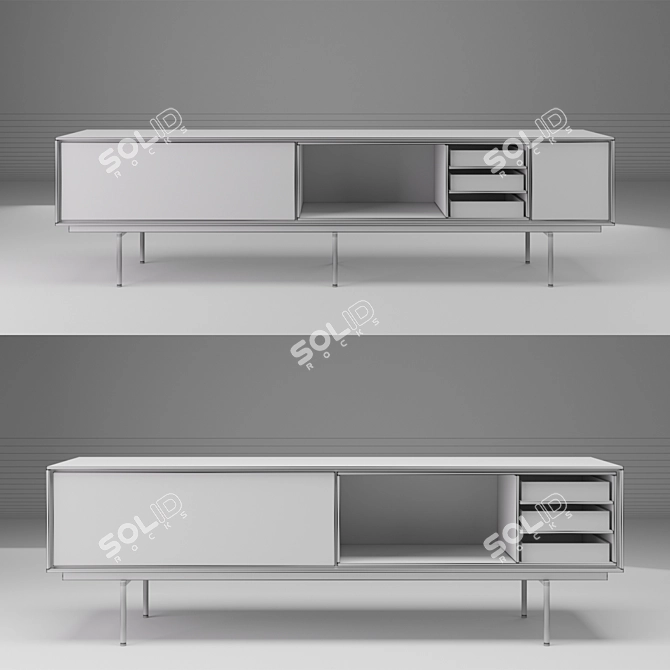 Sleek Aura TV Stand: Modern Elegance 3D model image 3