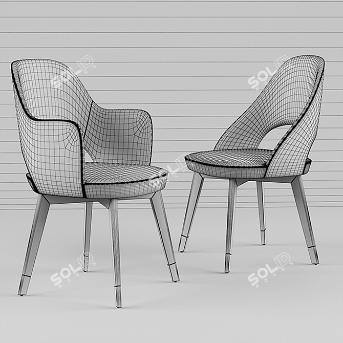 Luxury Baxter Colette Chair 3D model image 3