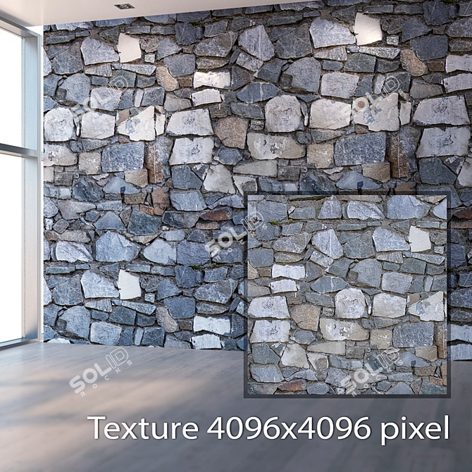 Seamless High-Resolution Stone Texture 3D model image 2