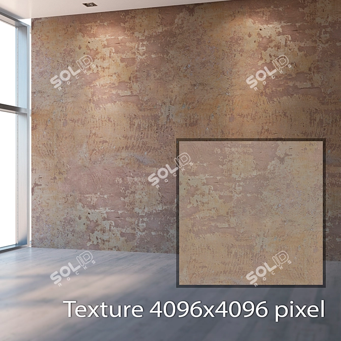 Seamless High-Res Plaster Texture 3D model image 2