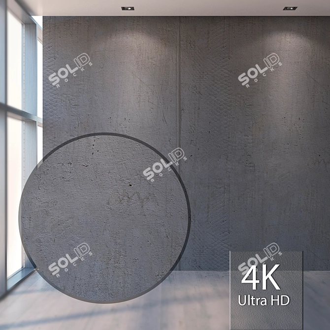 Seamless Concrete Texture 4096x4096 3D model image 1