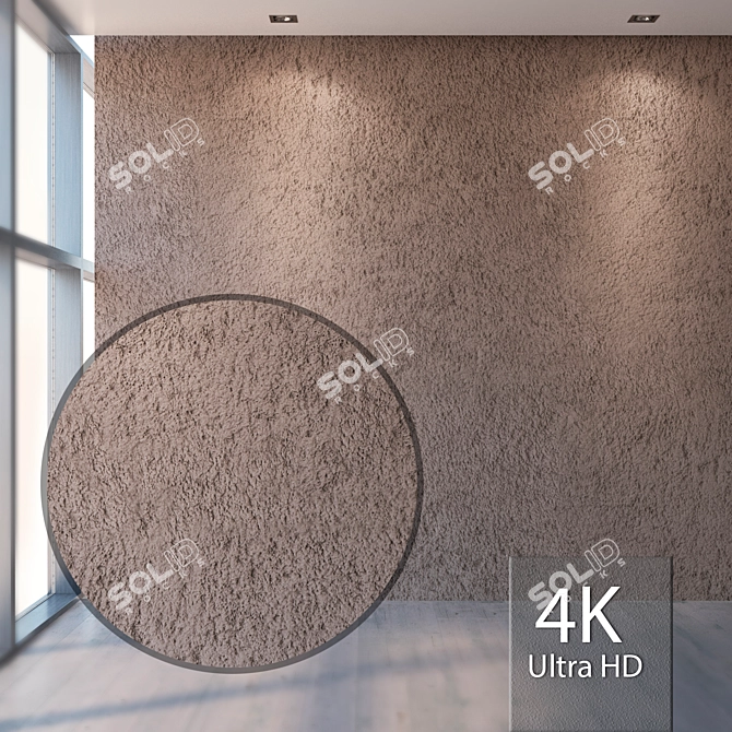 Seamless Stucco Texture Kit | High Resolution+Detail 3D model image 1