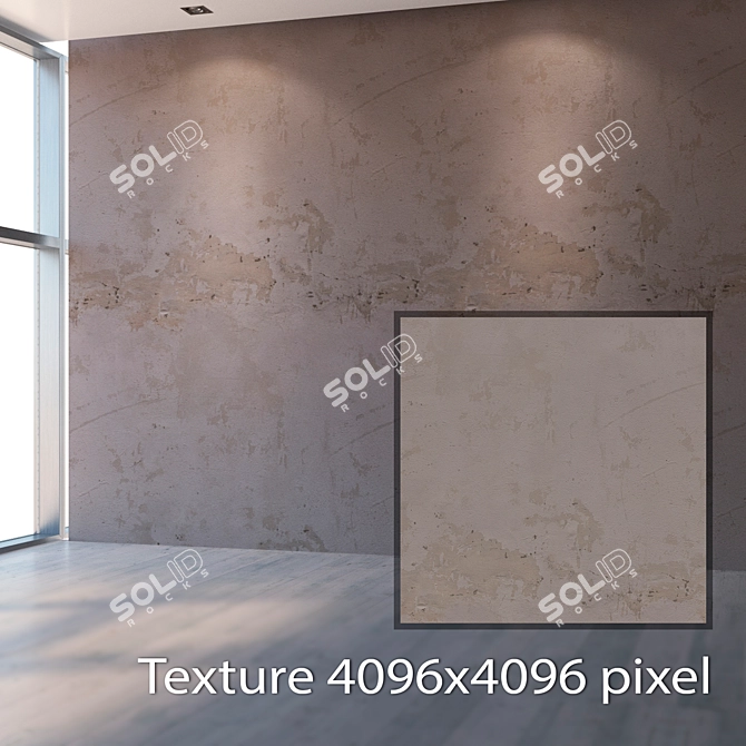 Seamless Stucco Texture Set 3D model image 2