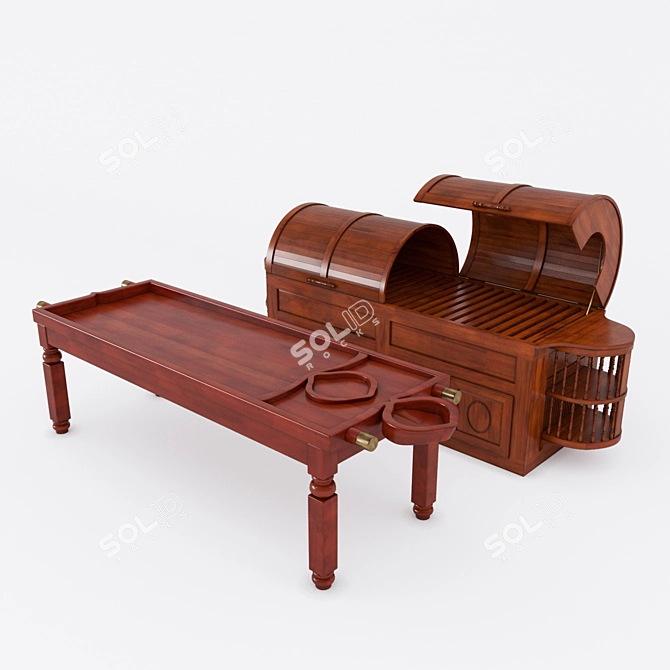 Ayurveda Healing Furniture Set 3D model image 2