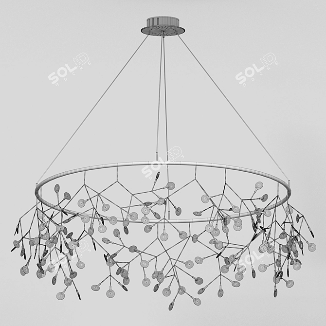 Heracleum LED Chandelier: Modern Metal and Acrylic Lighting 3D model image 2