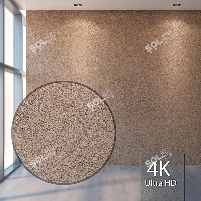 Seamless High-Resolution Plaster Texture 3D model image 1