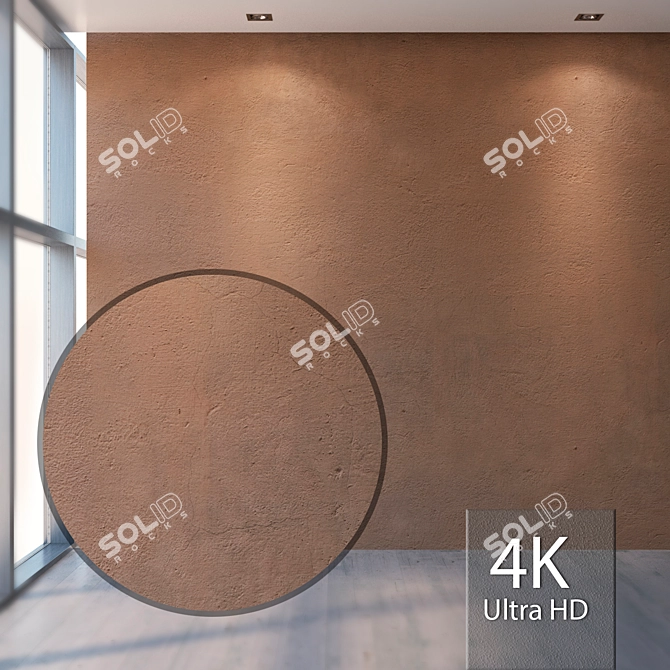 Seamless High-Resolution Plaster Texture 3D model image 1