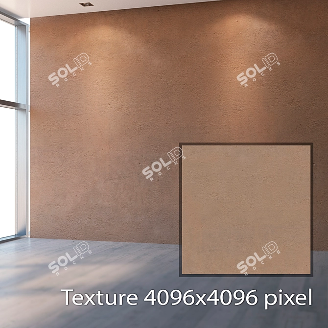 Seamless High-Resolution Plaster Texture 3D model image 2