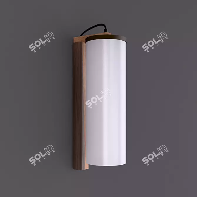 Minimalist Opal Wall Light 3D model image 1