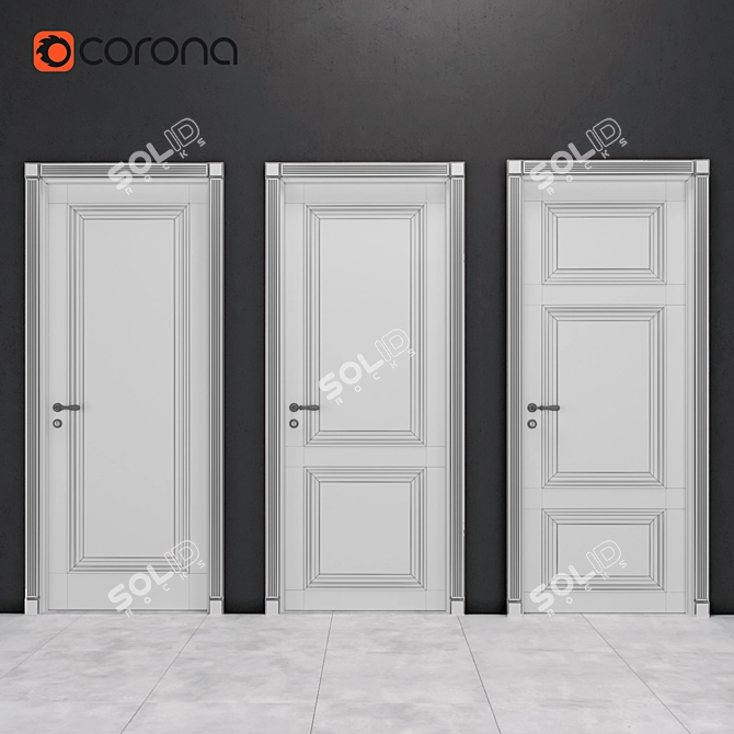 Timeless Doors Collection: Classic Elegance 3D model image 2