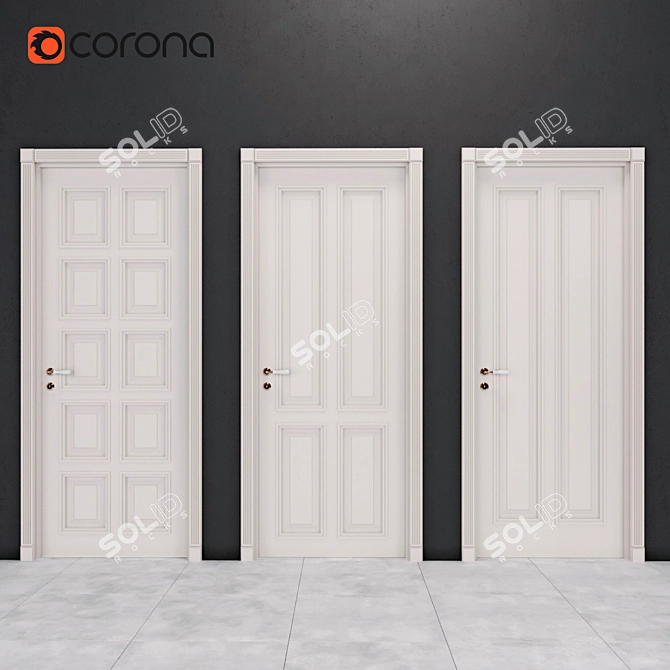 Classic Doors Collection: Premium Design Options 3D model image 1