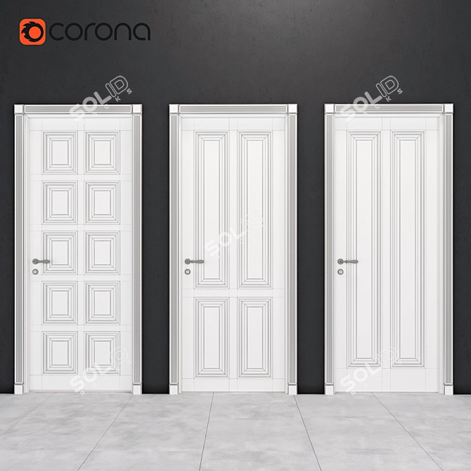 Classic Doors Collection: Premium Design Options 3D model image 2