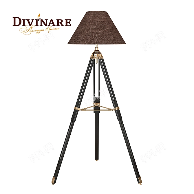 Divinare 2018Q04 PN-1 OM: Elegant 40W E14 Floor Lamp, 55cm Diameter, 160 3D model image 1