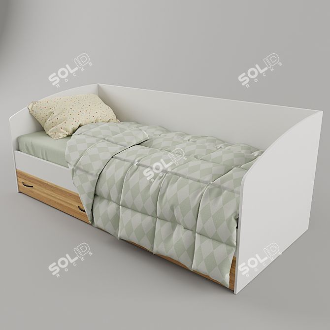 Unica Kids Bed - Stylish and Functional 3D model image 1