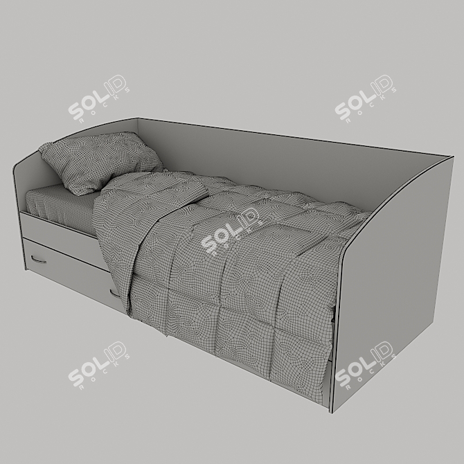 Unica Kids Bed - Stylish and Functional 3D model image 2