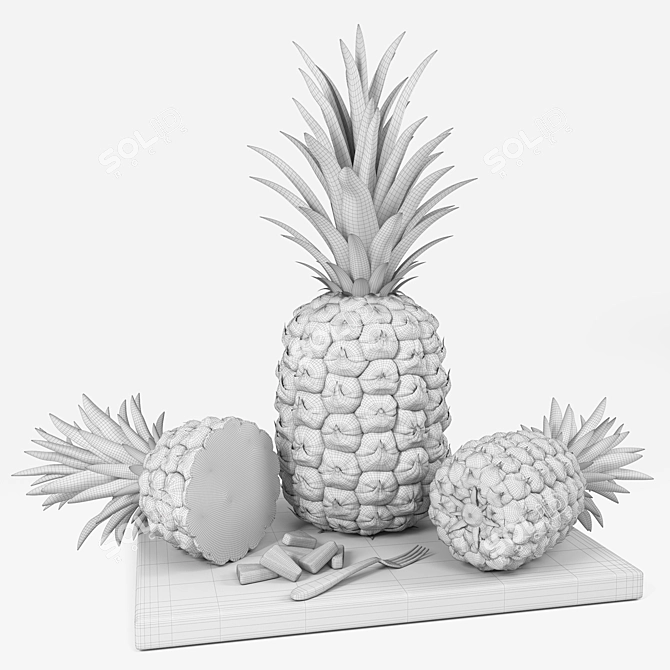 Tropical Pineapple Set: 3dsMax 2015 Vray 3D model image 3