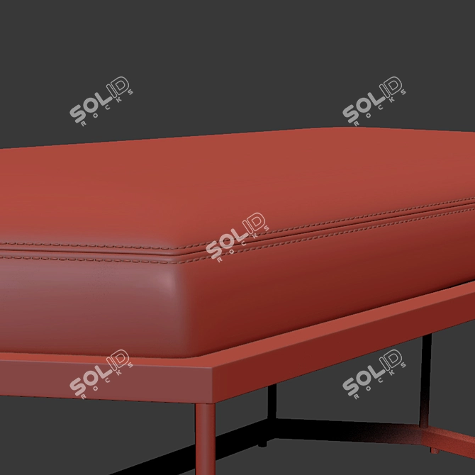 Roar + Rabbit Geo Ottoman - Sleek and Stylish 3D model image 3