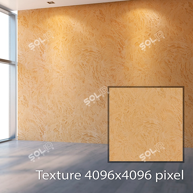 Seamless Decorative Plaster Texture 3D model image 2