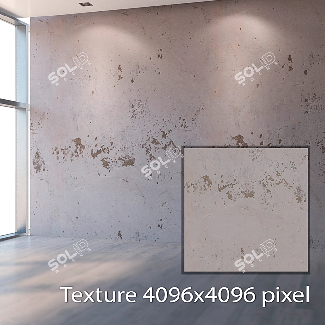 Seamless Plaster Texture Kit 3D model image 2