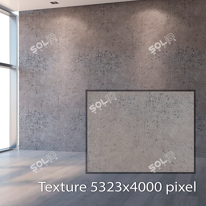 Seamless High-Res Concrete Texture 3D model image 2