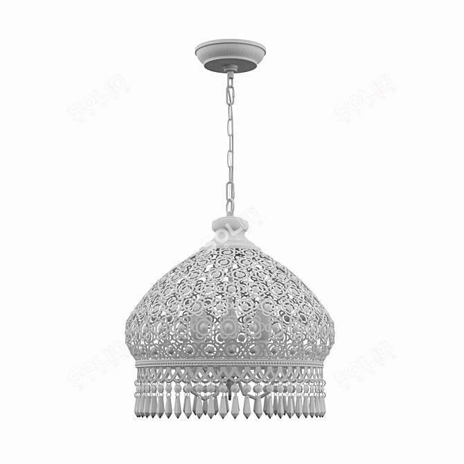 Elegant Levy Pendant Chandelier 3D model image 3