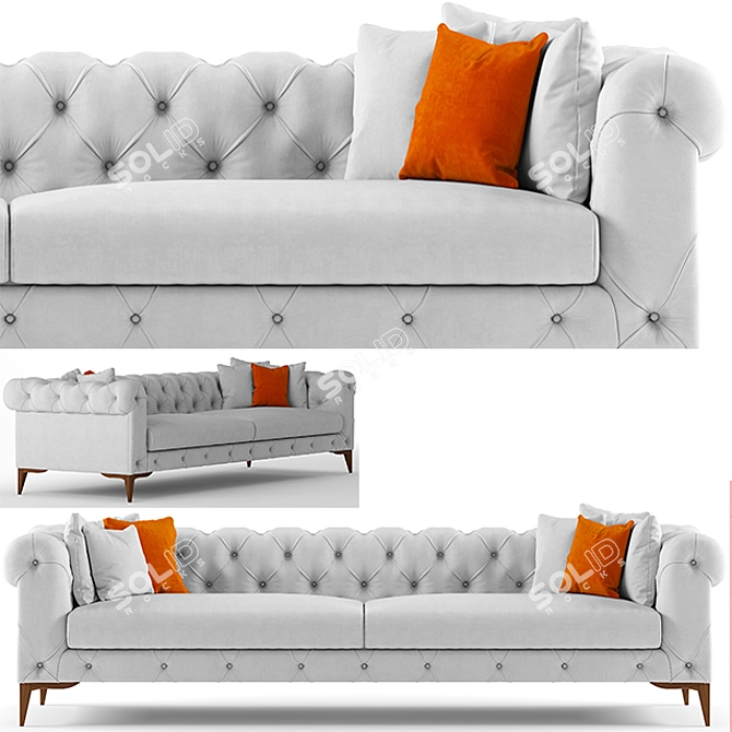 Modern Loft Style Sofa 3D model image 1