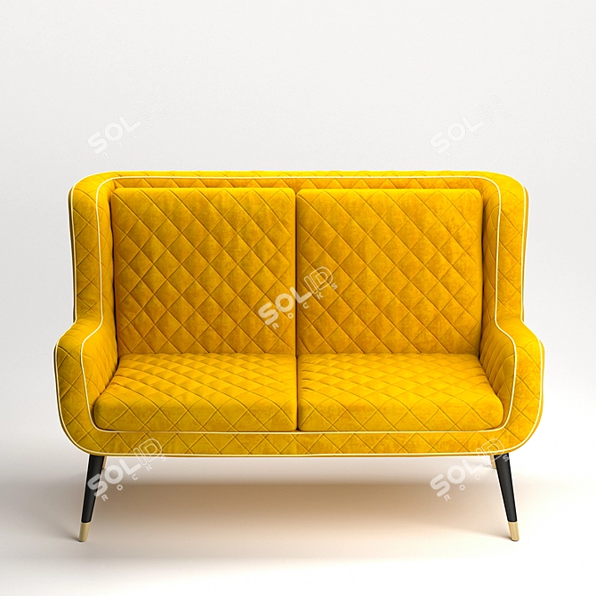 Luxurious Baxter Dolly Sofa: Nabuck Comfort! 3D model image 2