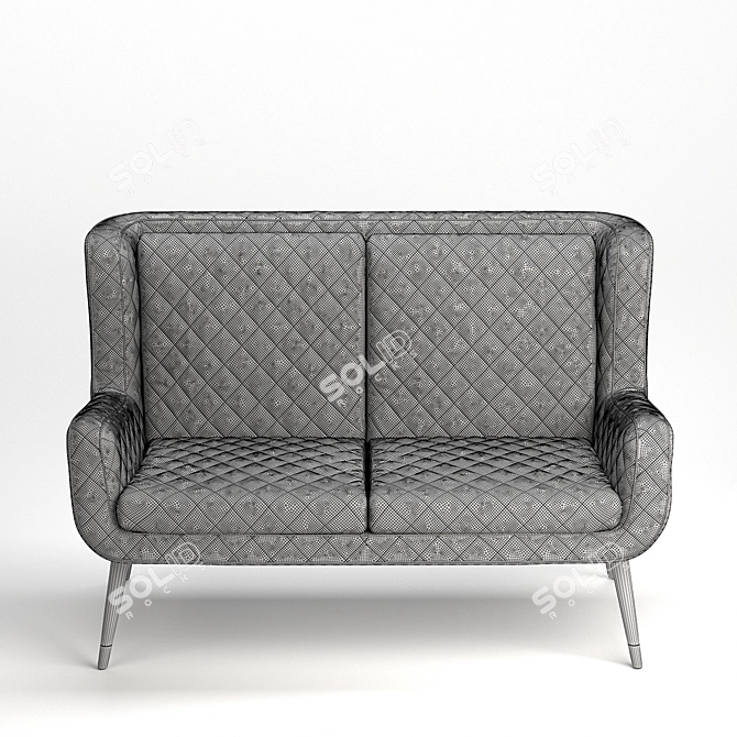 Luxurious Baxter Dolly Sofa: Nabuck Comfort! 3D model image 3