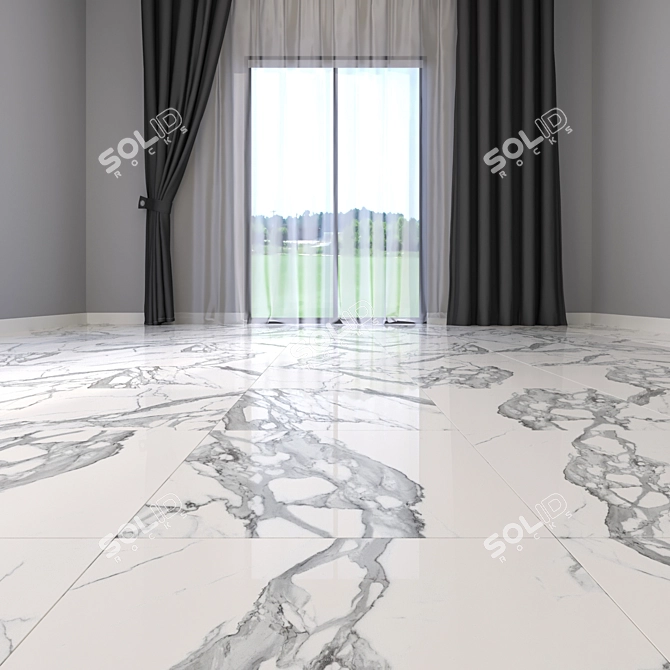 Luxury Marble Floor Tiles 3D model image 2