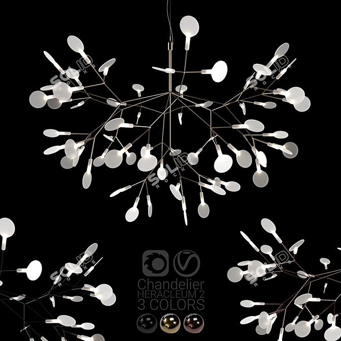 Heracleum II Chandelier: Elegant Lighting for Any Space 3D model image 1