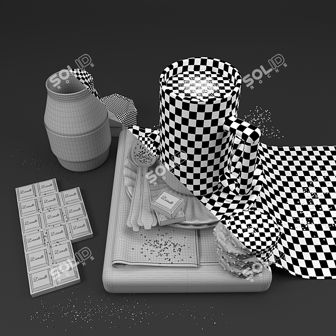 Elegant Coffee Lover's Kitchen Set 3D model image 3